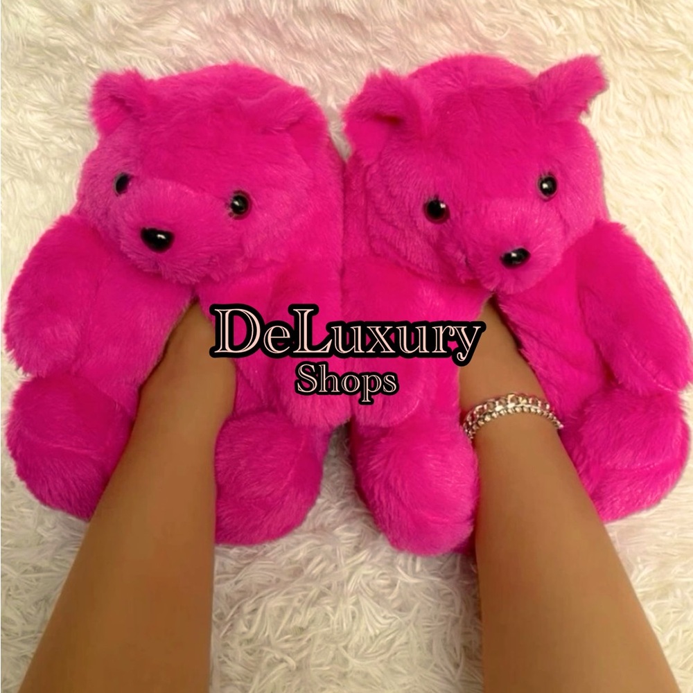 Teddy Bear House Shoes 

Women's Teddy Bear Slippers Fuzzy Slippers